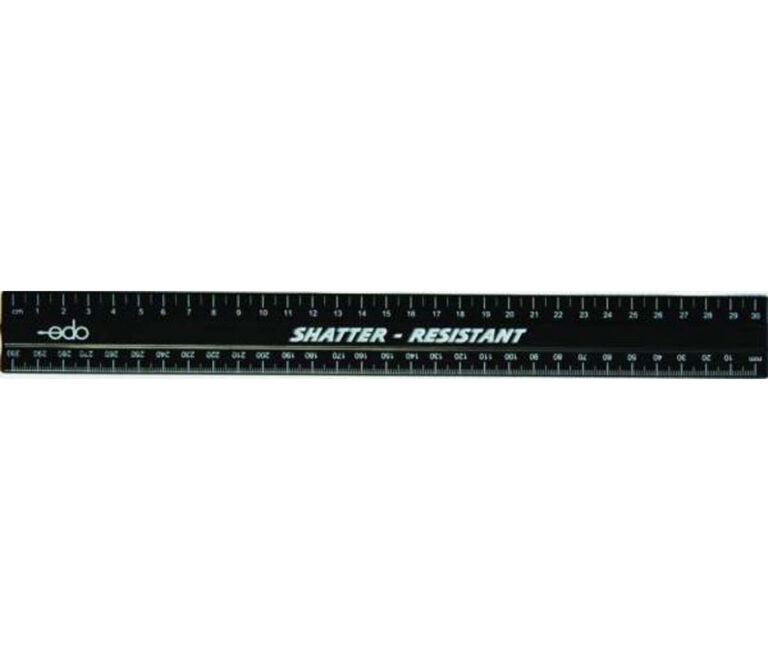 Buy Edo plastic ruler black (30 cm ) - FREE Delivery- Peupum Stationers ...